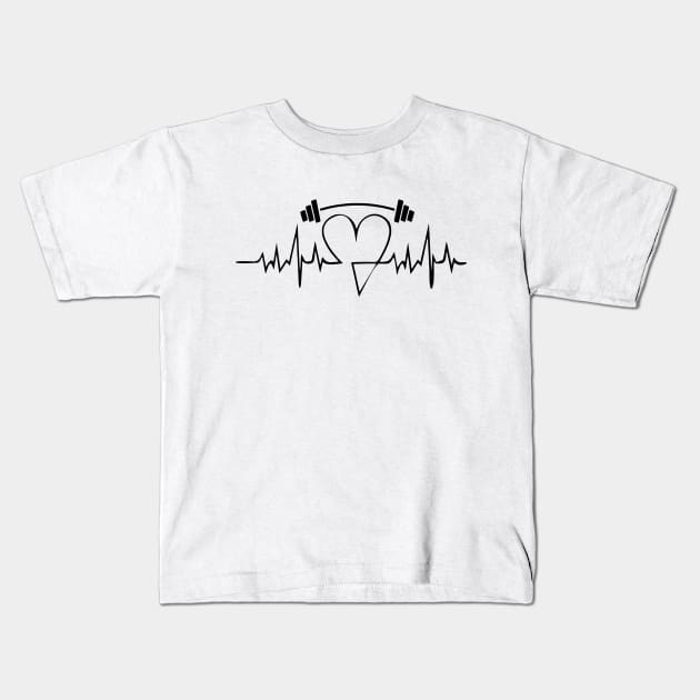 Gym heartbeat Kids T-Shirt by Sport Siberia